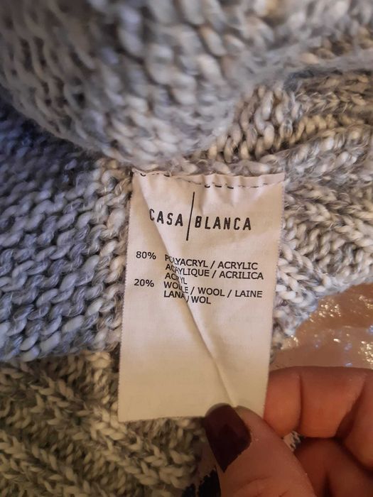 Pulover pe gât 20% lână, marimea M, Casa Blanca