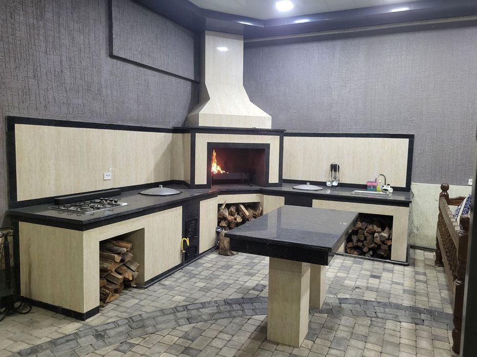 Строем очаги, барбекю, камин.