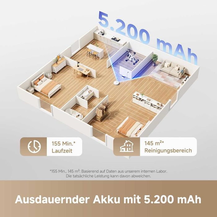 Робот прахосмукачка Dreame L10s Pro Gen 3 13000Pa 5200mAh Автономност 150 минути