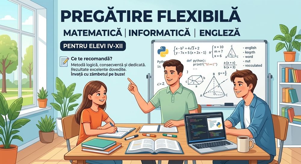 Pregătiri online(matematica,informatica c++ si engleza))