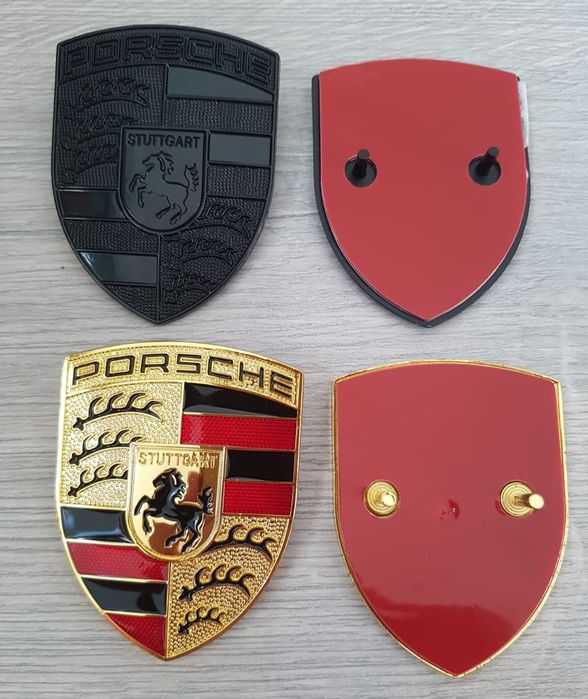Emblema-Capota-Porsche-Panamera-Macan-Cayenne-Clasica-Neagra-Lucios