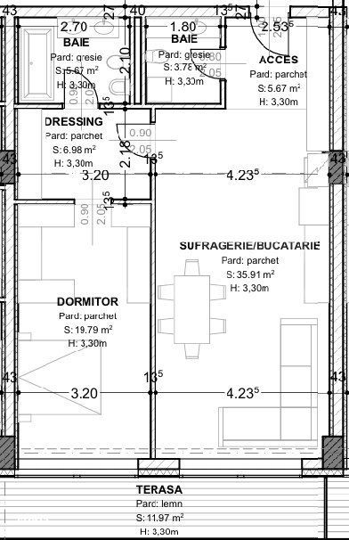 Apartament de Lux | 89,8 mp utili | 2 bai | Terasa 12 mp | Etaj 1 — fotografia 1