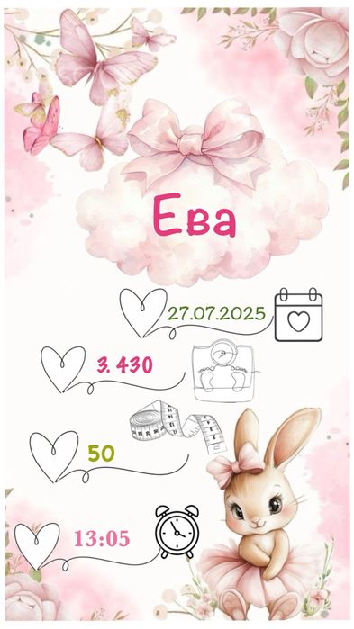 Бебешки визитки.