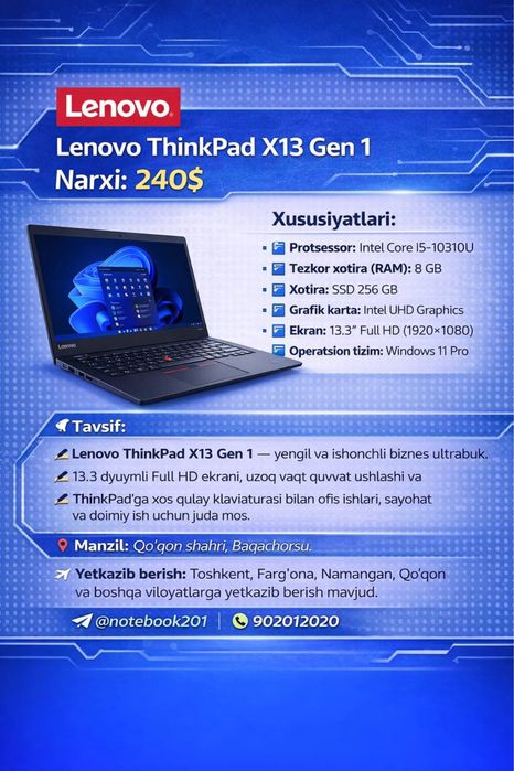 Lenovo thinkpad X13 Gen1