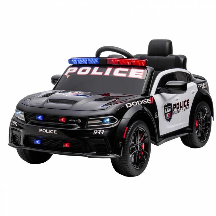 Masinuta electrica copii Dodge Police Black 70W cu Licenta, Roti EVA