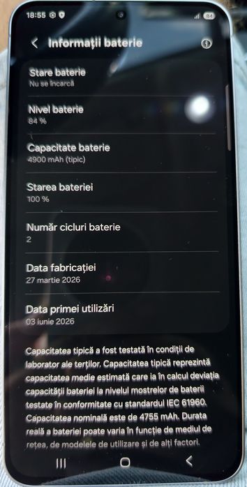 Vând Samsung Galaxy S25 FE 5G 128 Gb Navy !!! NOU !!! Garantie 24 luni !!!