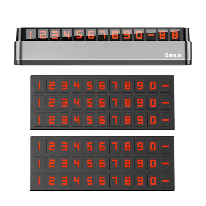 Suport Numar Telefon Parcare Retractabil Baseus