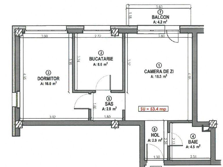 Apartament 2 camere | 54mp | balcon | Terra, Floresti