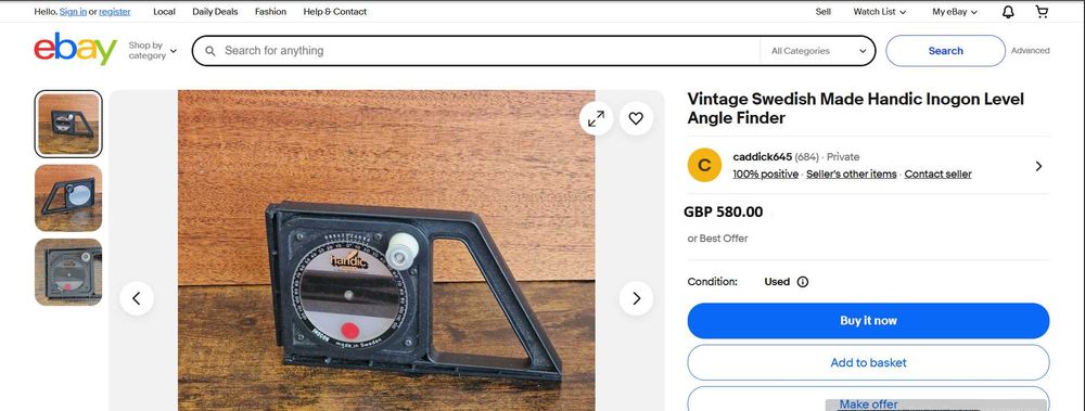 Шведски нивелир "Inogon", ъгломер