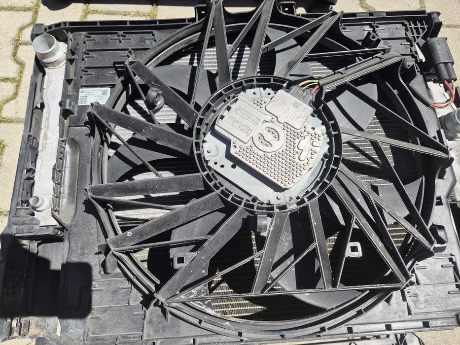 Electroventilator GMW ventilator BMW F10 F11 F01 F12 furtun turbo admisie BMW F10 B47 radiatoare radiator apa racire clima AC BMW F10 F11  F07 F01 B47