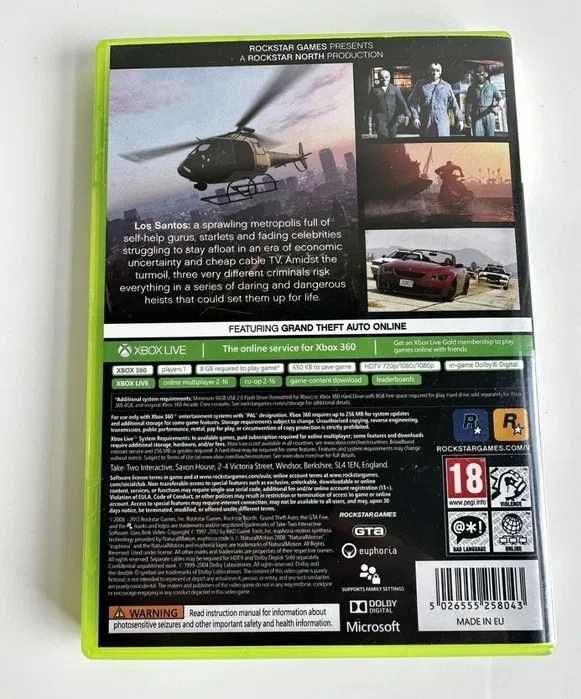 Gta 5 XBOX 360 2xCD