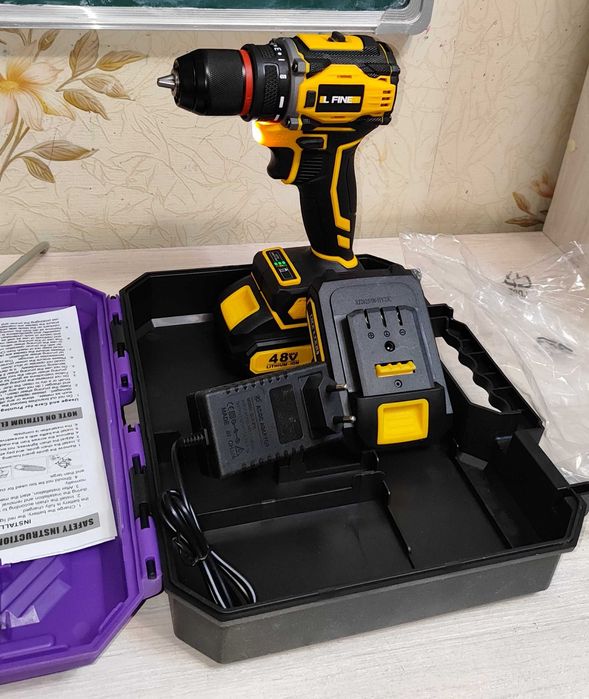 Продам новую дрель-шуруповерт LFINE  бесщеточная 48V