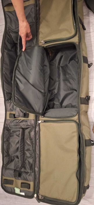 Waders FOX Lightweight Green marimea 45 nou-nouti + husa pescuit KORUM Transition Opportunist Foldall (2 rods + 3 compartimente mari de depozitare)