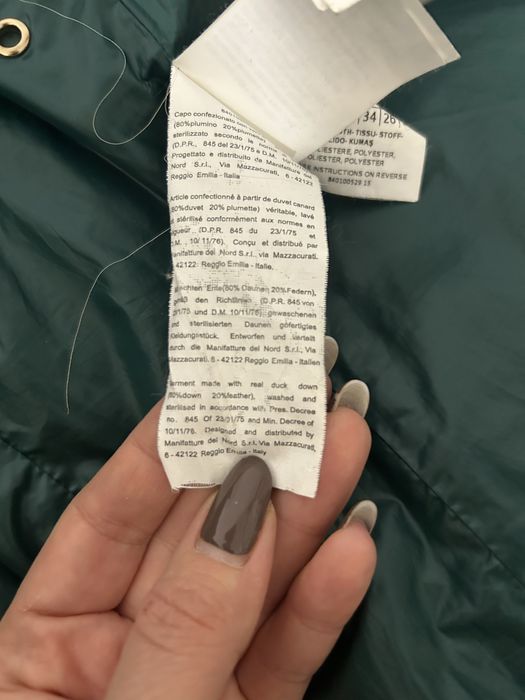 Geaca lunga umpluta 100% cu pene si puf de rata