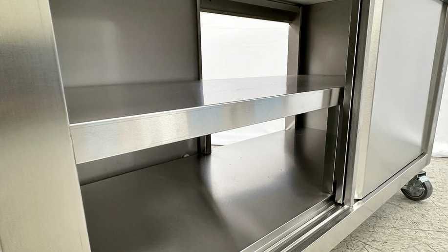 LICHIDARE STOC  Dulap Masa Inox Cu Usi Glisante Dulap Profesional 100 / 120 / 150 / 180 / 200 pe latime 70cm , TRANSPORT Gratis
