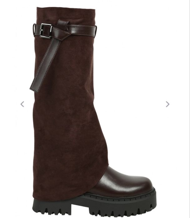 Ежедневни дамски ботуши в черно и кафяво