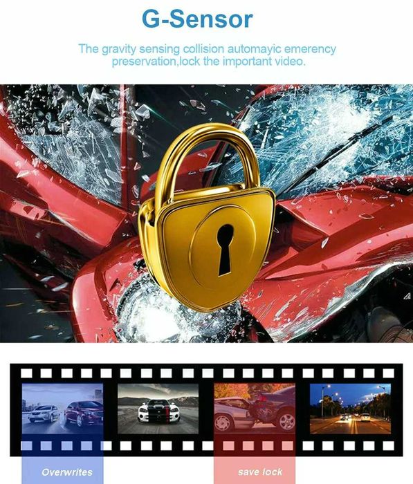 Топ цена! Видеорегистратор огледало+задна камера, FHD, G-Sensor, Audio