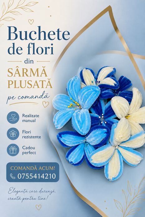 Flori din sarma plusata