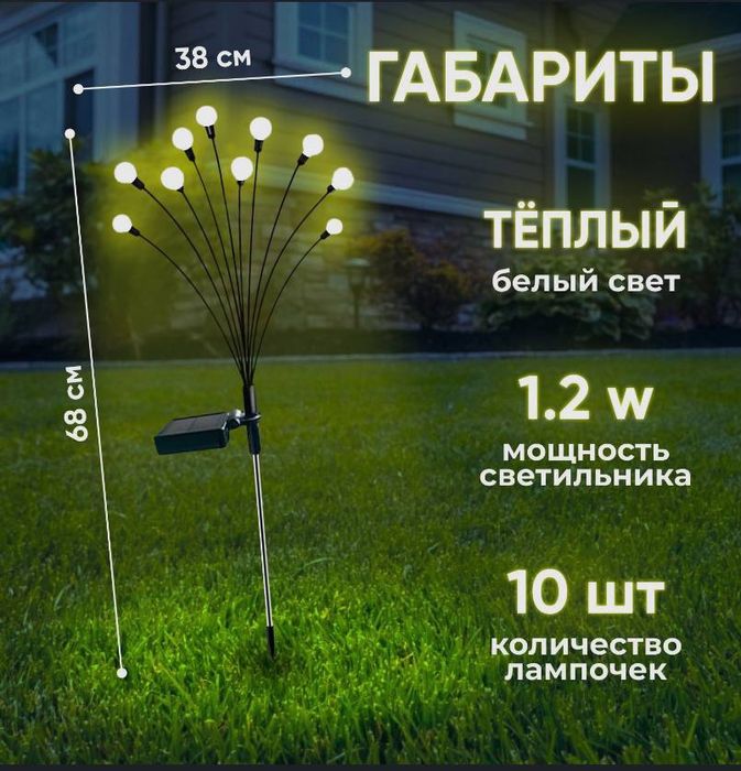 Светильник на солнечной батарее для Сада Дачи