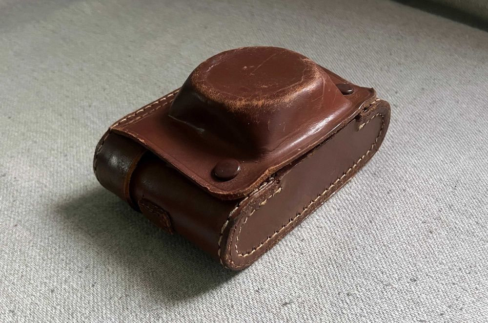 Toc piele vintage aparat foto vechi etui camera analogica