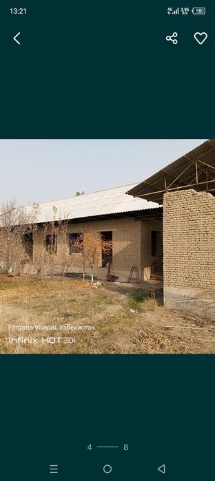 Hovli uy sotiladi 10 sotik 5xona uyi bor