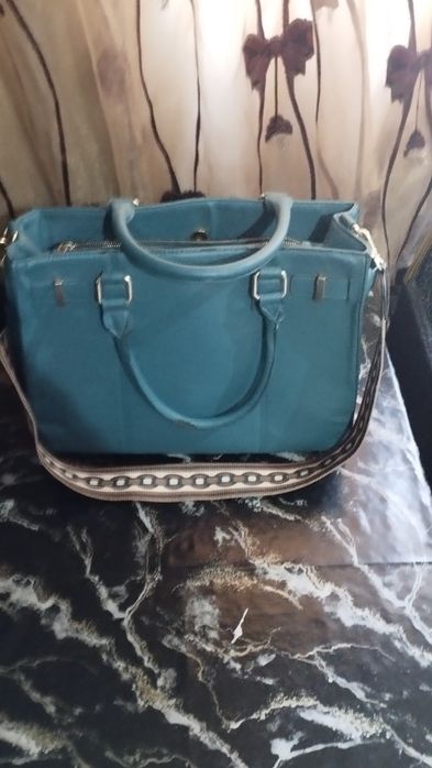 Сумка бирюза размер 30 на 35