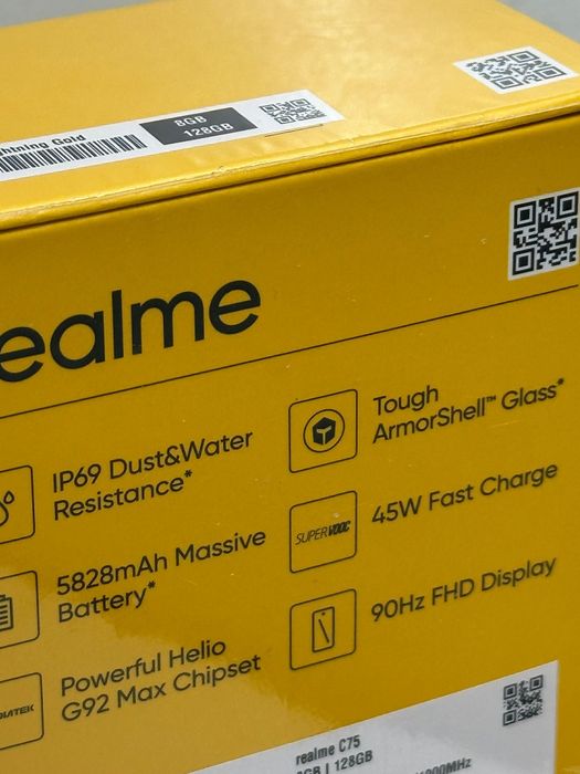 Продам новый запечатанный Realme C75 128г