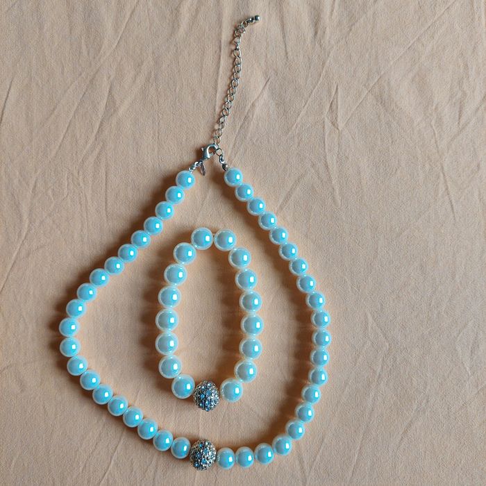 Комплект гривна и колие от перли