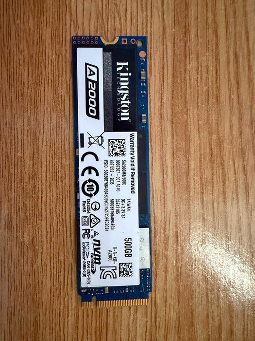 SSD NVMe M.2 Kingston A2000 500GB PCIe 3.0 x4 – 91% Health - Testat 2