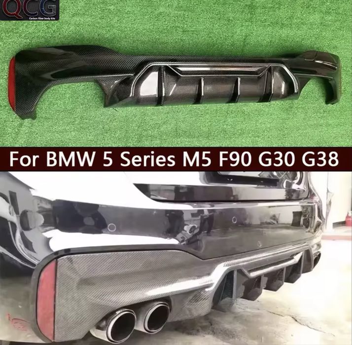 Дифузьор задна броня BMW G30 (свален от 2021г) цвят - Карбон