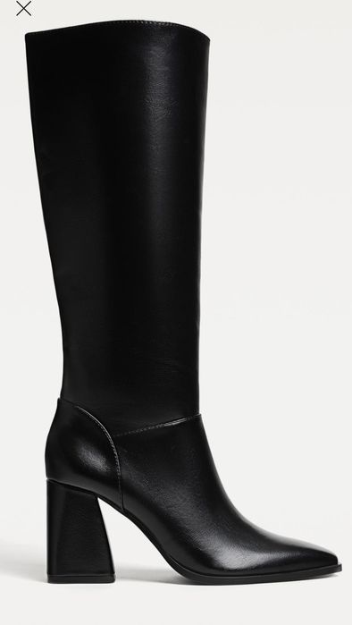 Кожени ботуши Stradivarius