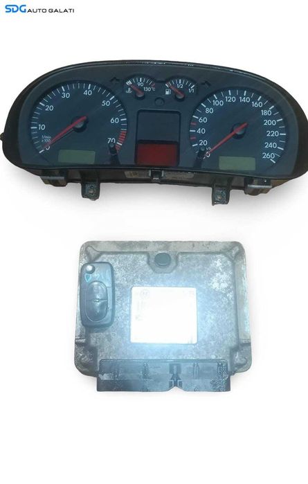 Kit Pornire ECU Calculator Motor Ceas Ceasuri Bord si Cheie Volkswagen Golf 4 1.6 Benzina AUS 16 Valve 1998 - 2005 Cod 036906034BB 1J0920825A 0283628061 [MX0052]