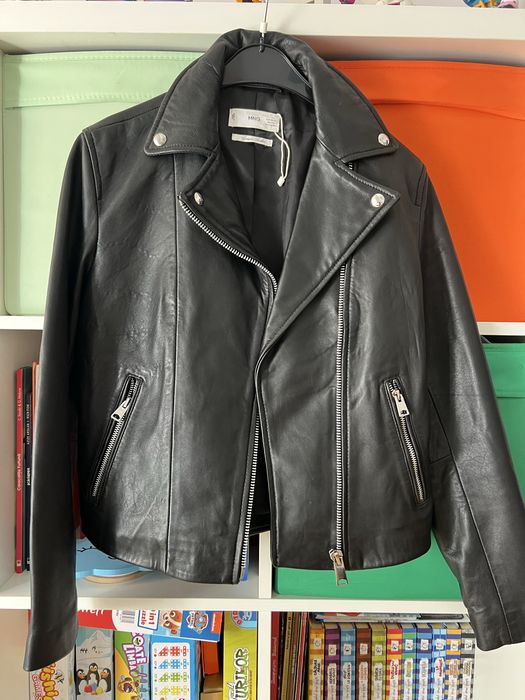 Geaca de piele Mango XS noua