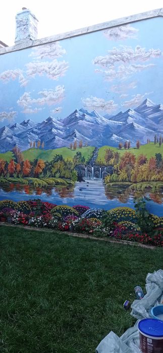 Pictura pe perete in 3d,nivel profesionist