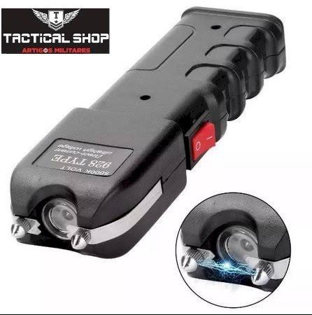 мощен електрошок за самозащита+силен акумулаторен лед фенер кучегон