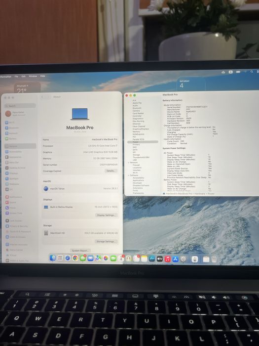 MacBook Pro 16” 2019 | i7 2.6GHz | 32GB RAM | 512GB SSD | Radeon Pro 5300M | Baterie 240 cicluri
