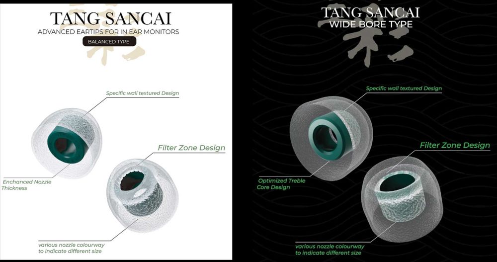 Новые амбушюры насадки Tangzu Tang Sancai Balance / Wide Bore Version