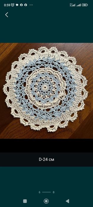 Салфетки из хб пряжи