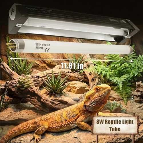 Нова UVB 10.0 T5 HO 8W 12" флуоресцентна тръба влечуги лампа терариум