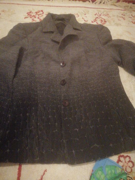 Костюм с юбкой, серого цвета,