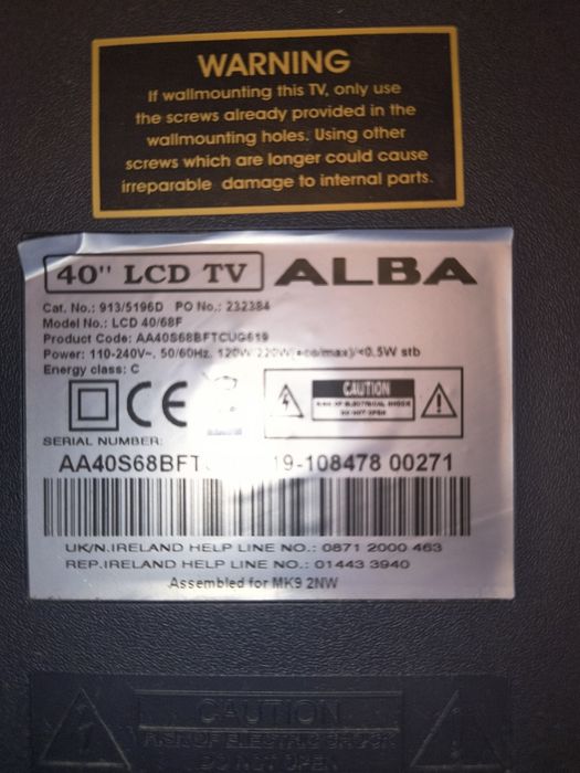 Телевизор 40" ALBA