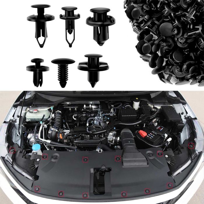Set 200 butoni-clipsuri pentru auto, noi, sigilate