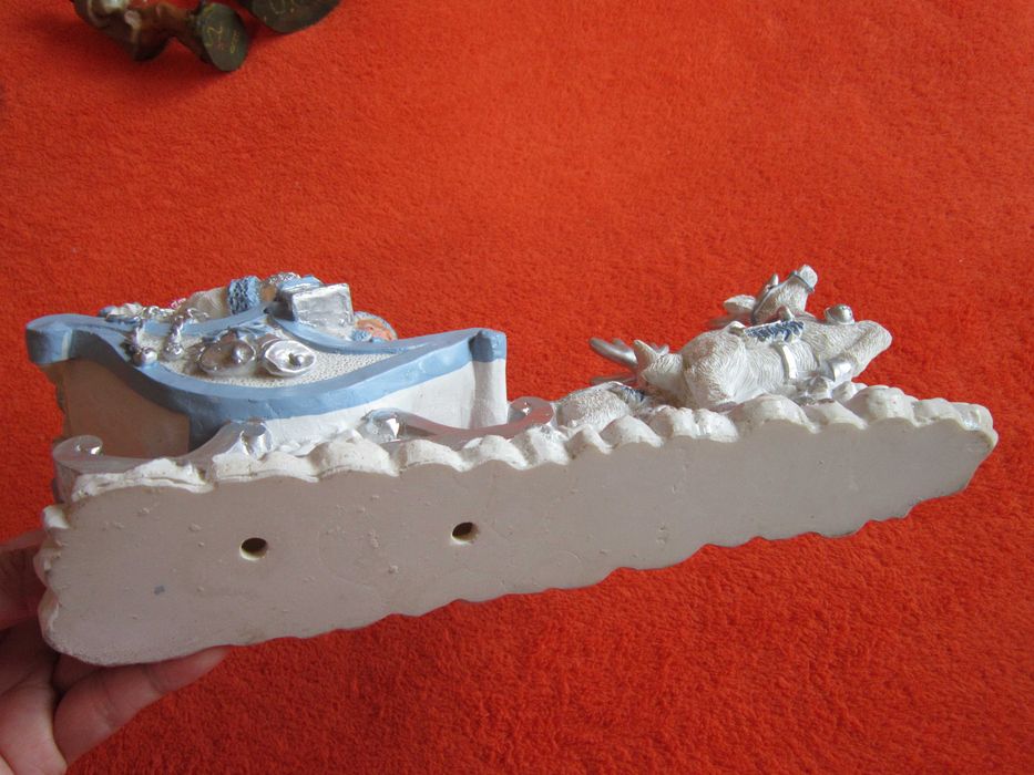 cadou rar Sania lui Mos Craciun  decoratiune Germania 1990 impecabila