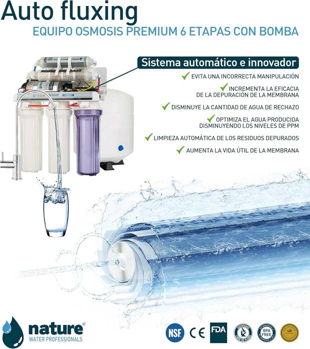Система за обратна осмоза NATURE WATER PROFESSIONALS Premium 6 с помпа