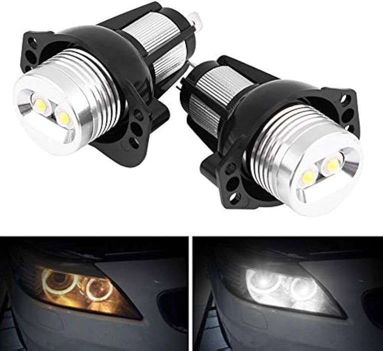 Set 2 LED Marker Angel Eyes BMW E90 Seria 3, 6W, Alb Puternic, Fără Eroare