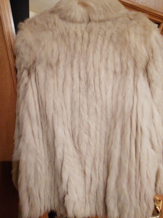 Haina blană naturală vulpe argintie