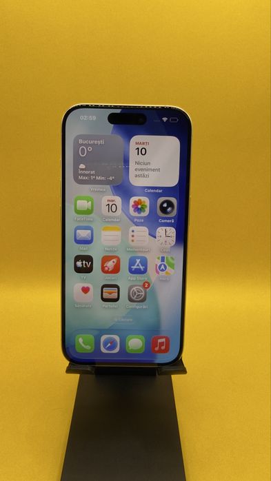 iPhone 15 Pro  256 GB White Titanium Sănătate Baterie 89%