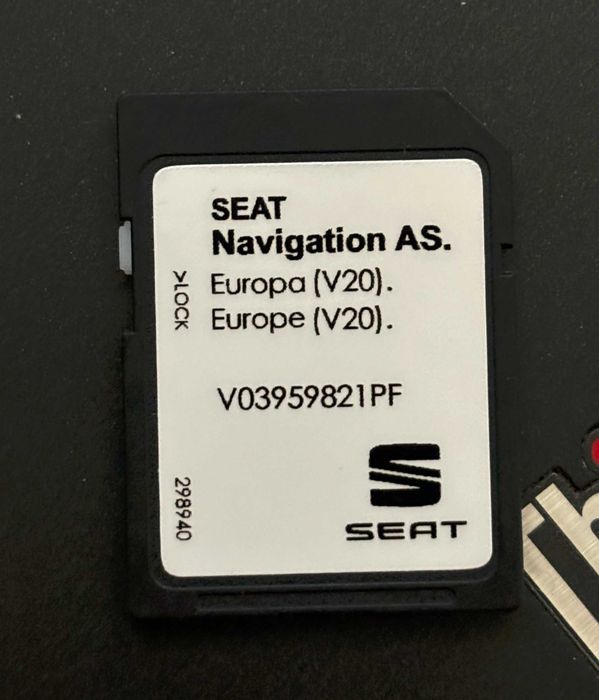 SEAT Mib1 AT V20 AS Mib2 Gen2 SD Card Европа и Турция 2026 Gen.1 Карта