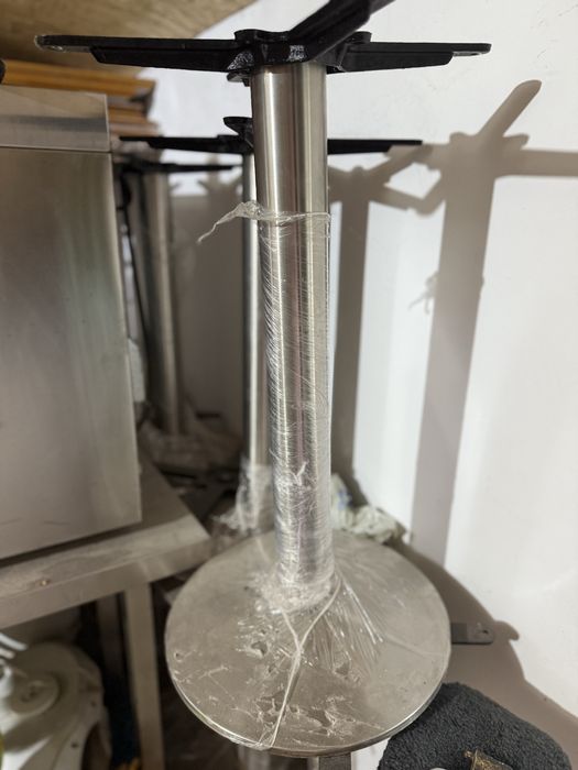 Mese bar/terasă cu picior inox – stare bună