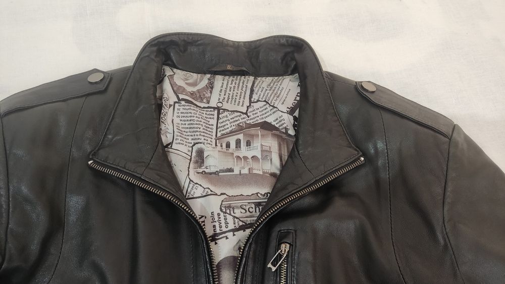 Geaca piele Emiliano Zapata mărime XL bărbat designer casual